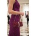 Evening Bag - Pleated Glittery w/ Trimmed Ruffles - Fuchsia - BG-92233FU